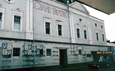 Outside of the building in the 1970s